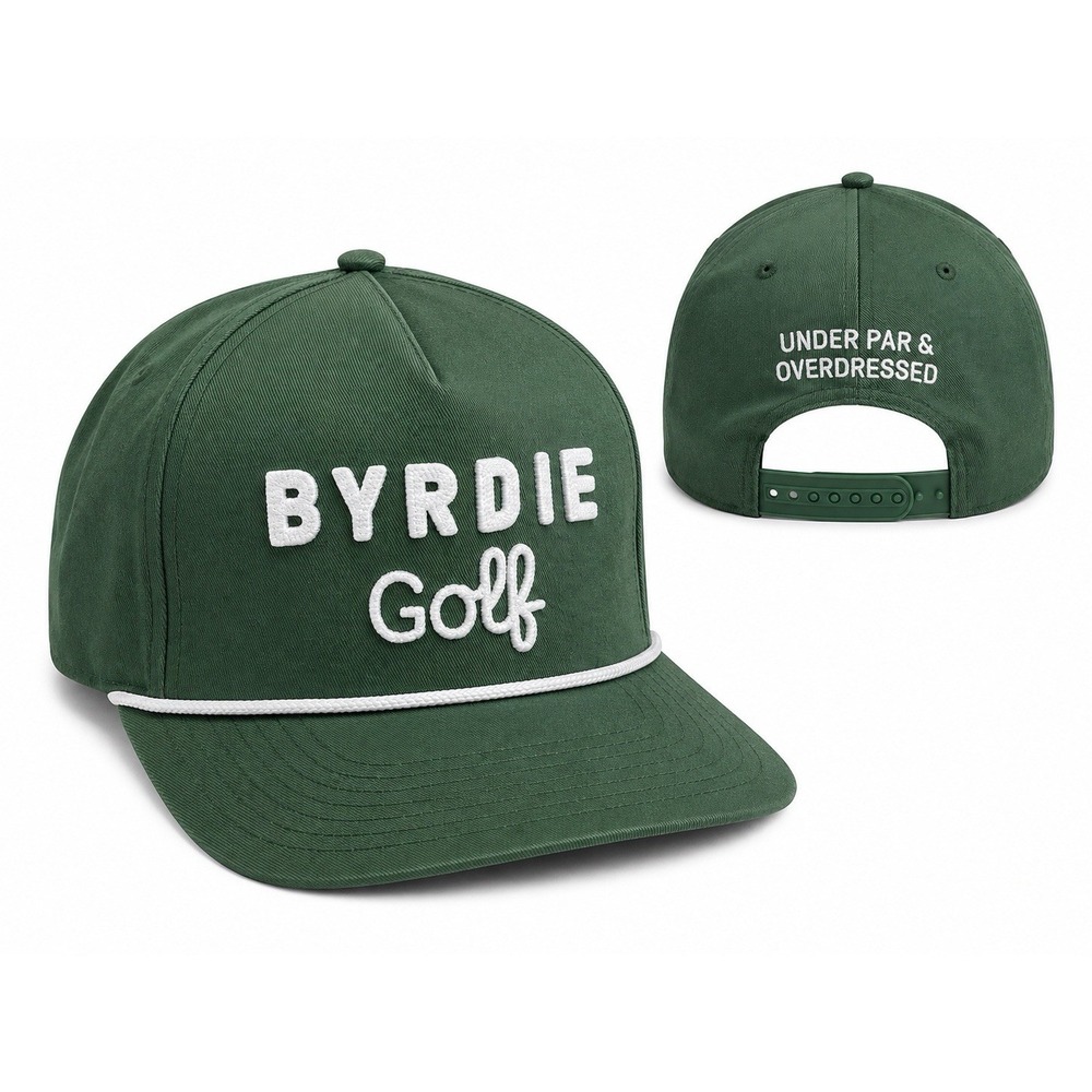 Byrdie Golf Women's Hat Green Signature Rope Cap Preppy Golfcore Adjustable